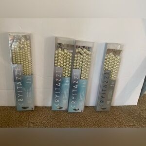 Cousin Crystazzi ecru round pearls lot of 4 packages crafting